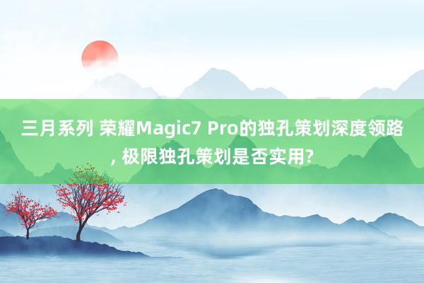 三月系列 荣耀Magic7 Pro的独孔策划深度领路, 极限独孔策划是否实用?