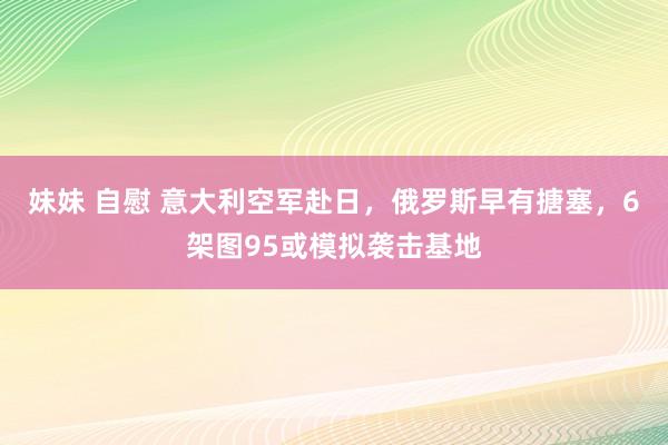 妹妹 自慰 意大利空军赴日，俄罗斯早有搪塞，6架图95或模拟袭击基地