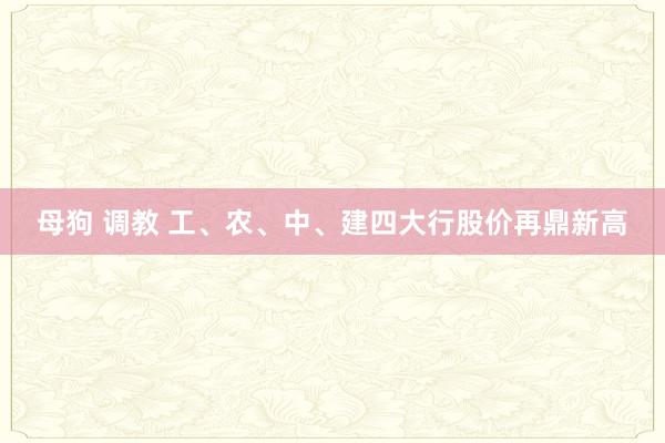 母狗 调教 工、农、中、建四大行股价再鼎新高